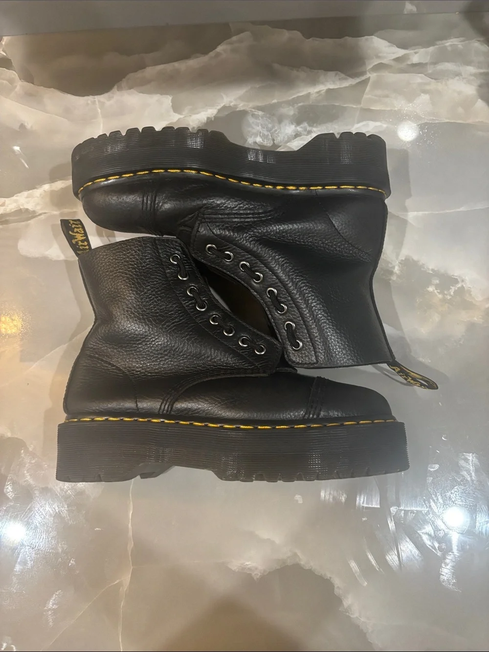 Dr. Martens SINCLAIR Milled Nappa Leather Platform Boots